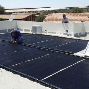 מערכת סולארית לחימום בריכת שחיה - כפר יחזקאל